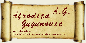 Afrodita Gugunović vizit kartica